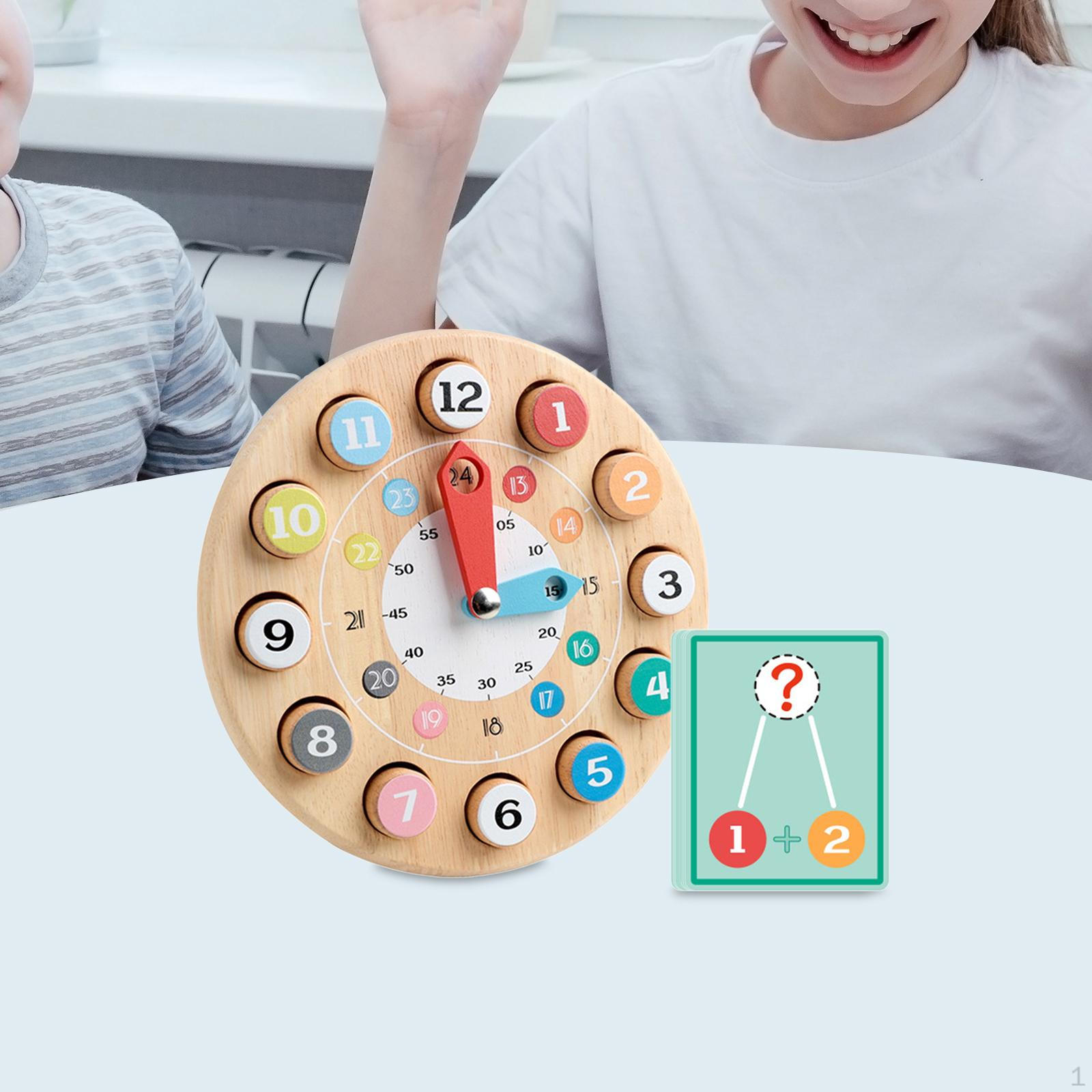 

Деревянные часы, Сортировщик-пирамидка, Подвижные стрелки, Портативные, Развитие мелкой моторики, Обучение времени, Число