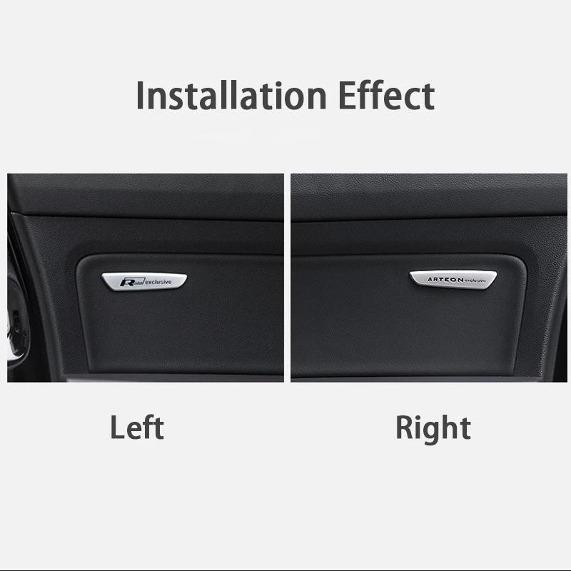 2026 Hot For Volkswagen VW interior sticker for vw 2pcs rline badge Metal Volkswagen 4MOTION rline tiguan passat badge silver ex
