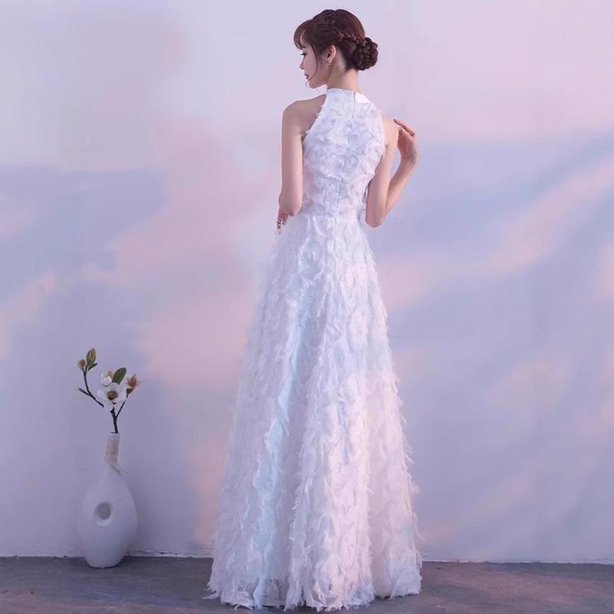 Black evening dress women's new high-end banquet temperament thin celebrity French fishtail dress high-end sexy