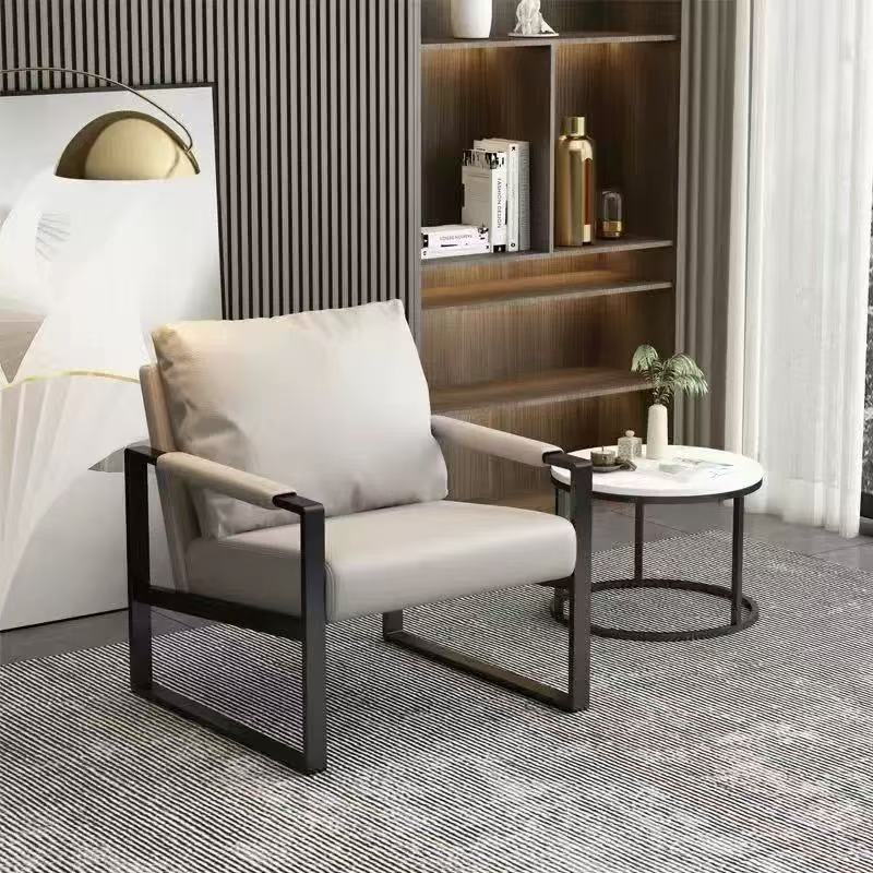 Nordic Single Sofa Chair Italian Light Luxury Small House Living Room Leisure Business Negotiation Reception Lazy Sofa Chair