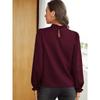 Women's Fashion Casual Spring Fall Solid Color Print Long Sleeve O-Neck Blouses & Shirts