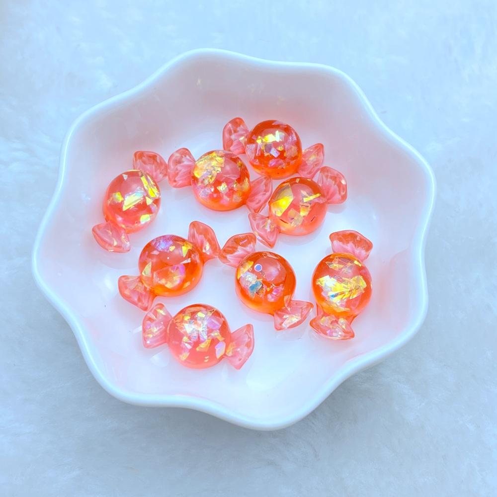 20Pcs New Cute Mini 11*21mm Cartoon Shiny Candy Flat Back Resin Cabochons DIY Jewelry Craft Decoration Accessorie