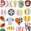 Sports Ball Embroidery Cloth Sticker Art Baseball Computer Embroidery Label Heat Transfer Clothes Decoration Basketball Patch Sticker