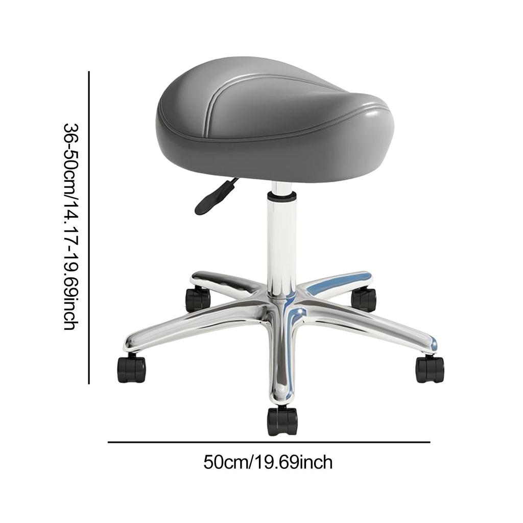 Saddle Stool Easy To Clean Adjustable Swivel Salon Stool for Home SPA Lab