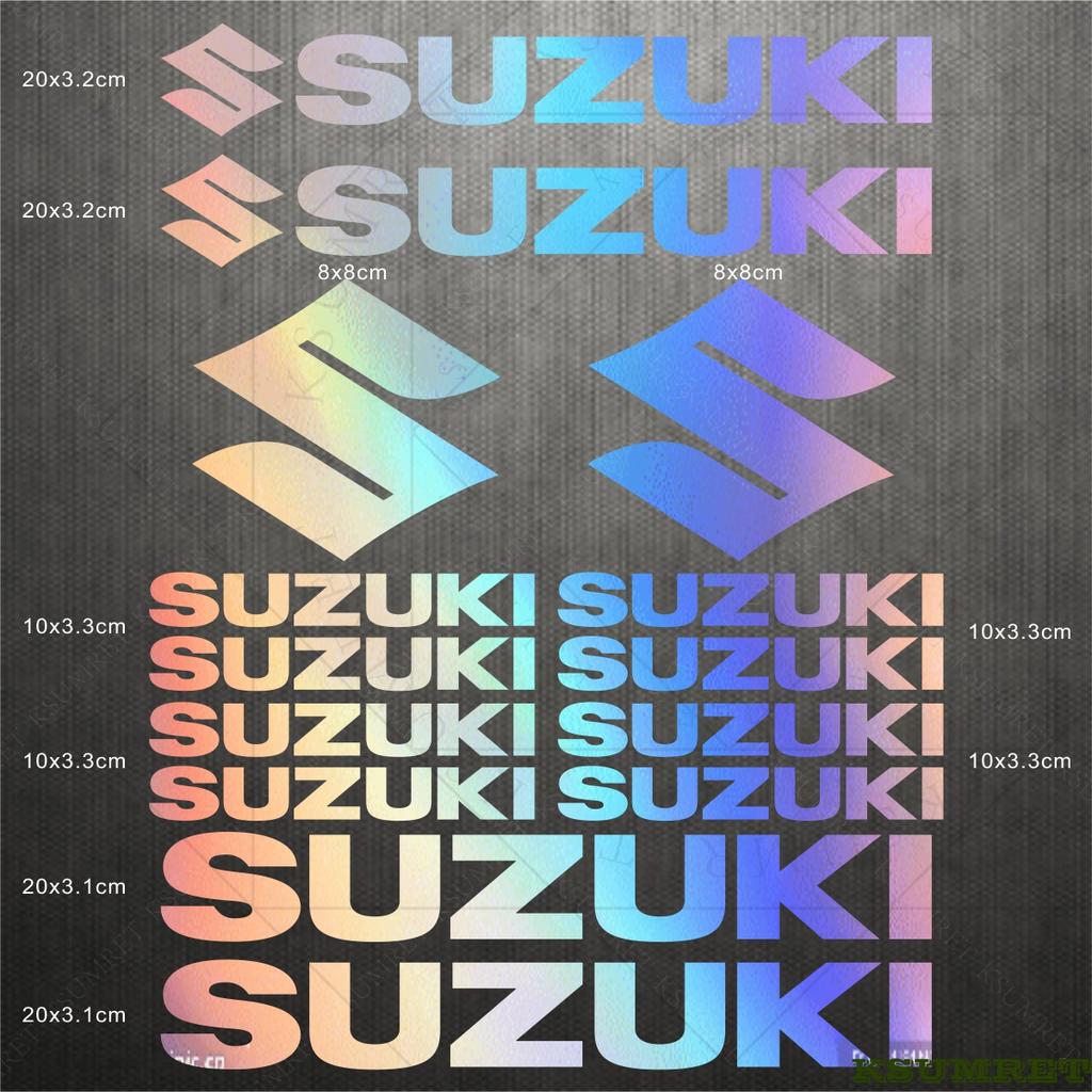 For Suzuki Motorcycle Sticker Decals Helmet Logo Set