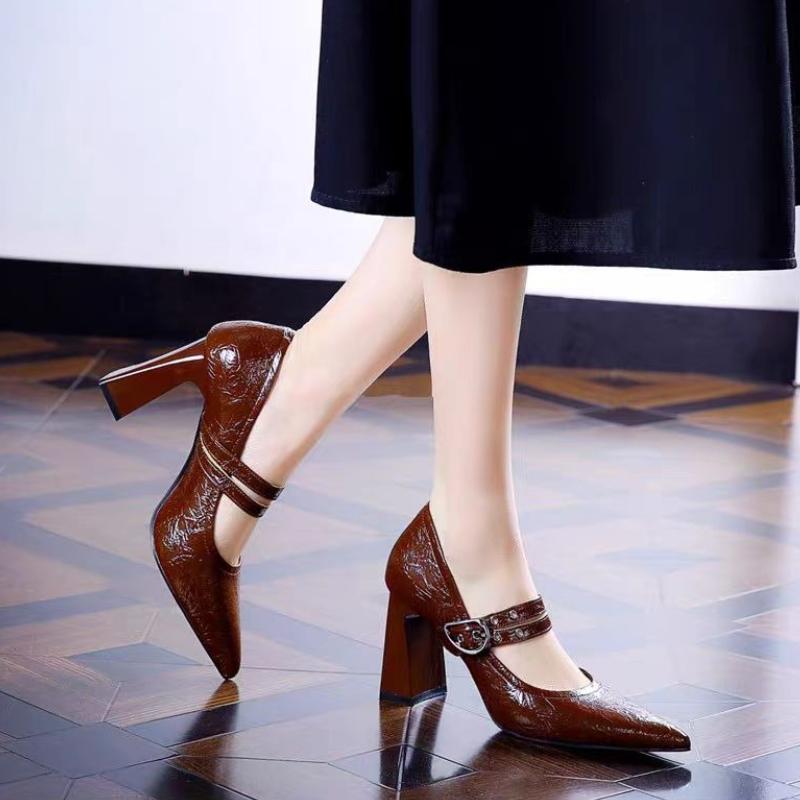 Women Pumps Fashion Classic Patent Leather High Heels Shoes Pointed Head Paltform Wedding Women Dress Shoes Size 40