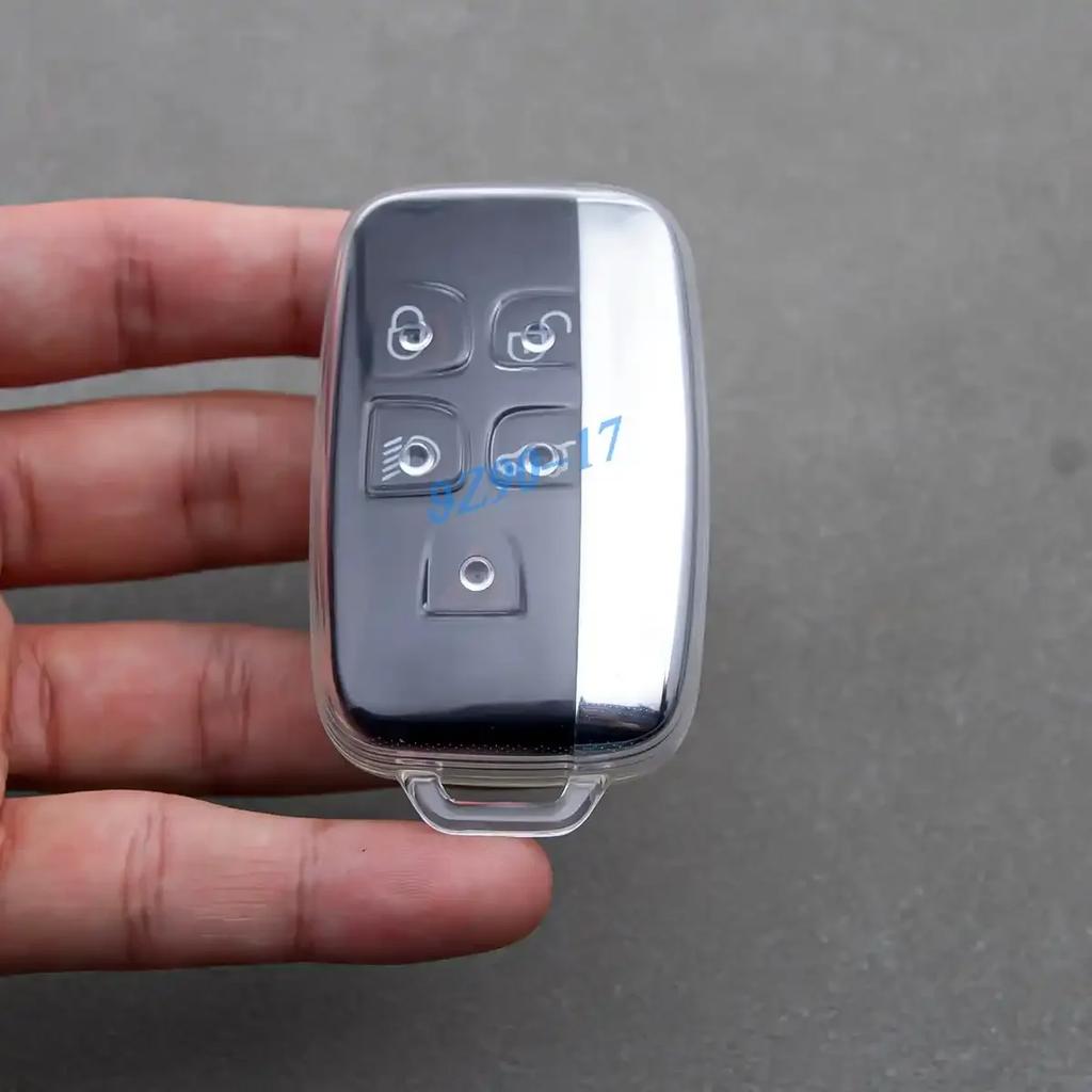 Transparent  Key Fob Case Cover Keychain For Land Range Rover Sport Evoque Velar Discovery 4 Lr4 Jaguar Xe Xf Xj