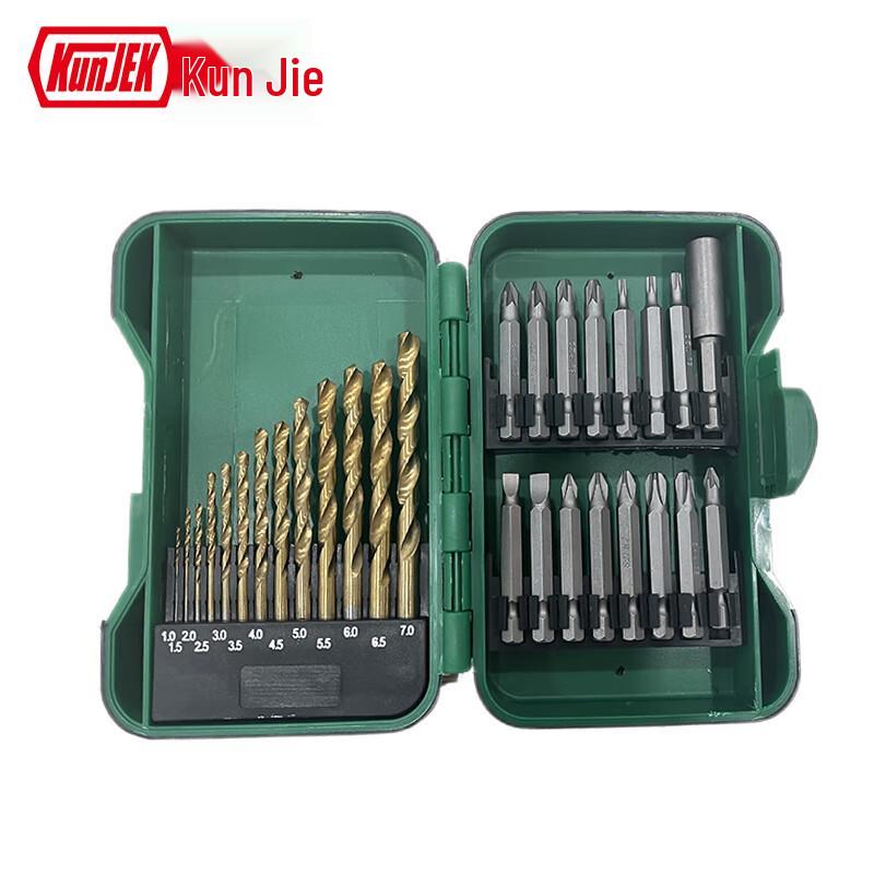 KUNJEK 29-Piece Screwdriver and Drill Bit Tool Set 29-Piece
