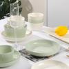 2025 New Style Ceramic Tableware Set: Creative Roman Design Rice and Fruit Bowls with Plates