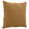 2 Piece Sofa Set with Cushions Brown Velvet