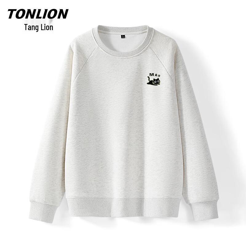 

TonLion Men s 2026 Heavyweight Loose-Fit Round Neck Sweatshirt 5XL