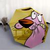 1pc Courage the Cowardly Dog Automatic Open/Close Folding Umbrella, Windproof 8-Rib Construction, Lightweight Travel Umbrella for Women/Men 20