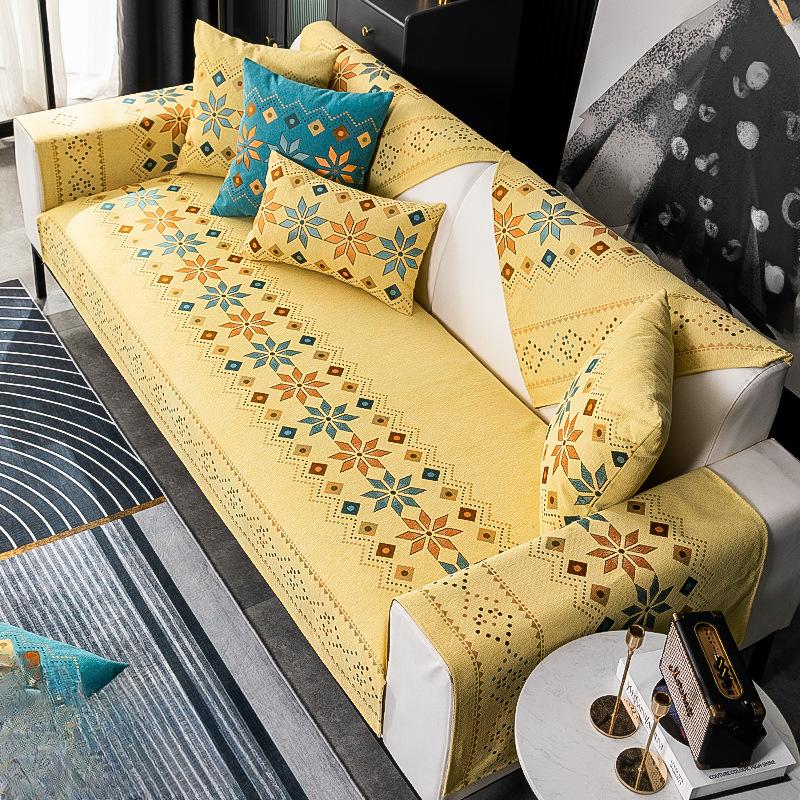 

Богемная диванная подушка Four Seasons, универсальная нескользящая подушка из синели, чехол для дивана, чехол 70*70