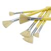 JOWOART 6pcs/set,High Quality Fan Shape Pig Bristle Hair Painting Pen Oil Painting Watercolor Supplies Professional Art Supplies