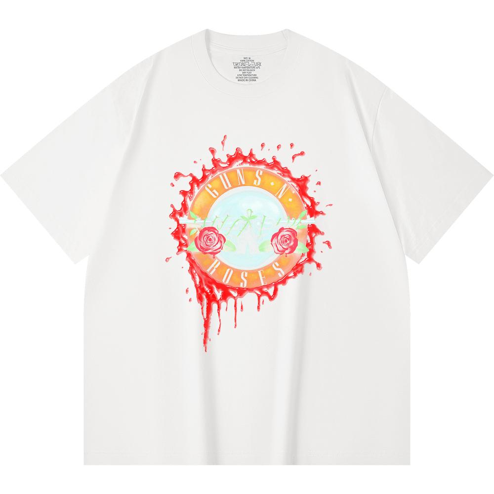 230 g/m² 100% Baumwolle Heavy Metal T-Shirt Rockband Beliebte Musik Druck Unisex Schweres Baumwoll-T-Shirt