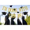 I'M Done With This BS Banner - Bachelor of Science Graduation Decorations - 2026 College Graduation Party Decorations Gold