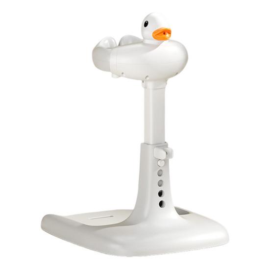 Baby Shower Rack with Anti-Slip Pad Adjustable Height Easy Installation Toddler Shower Support Duck Design Baby Bathtub Stand