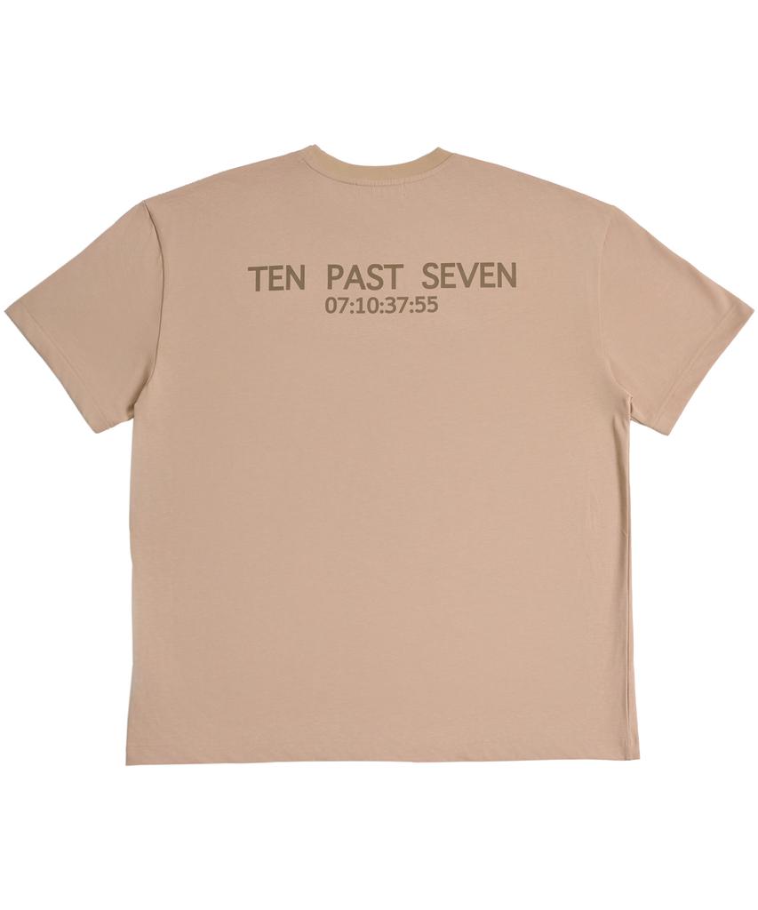 TEN PAST SEVEN Oversized T-Shirt - Beige