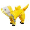 Full Coverage 4 Legs Dog Rain Jacket with Hood&Reflective Strips&Leash Hole Includes Mini Backpack for Pet Walking Hiking