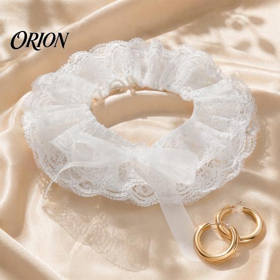 Lace Collar Ruffle And Wrist Cuff Sleeves Set, Vintage Clown Costume, White Victorian Choker Accessories for Halloween Cosplay, Tea Party Style