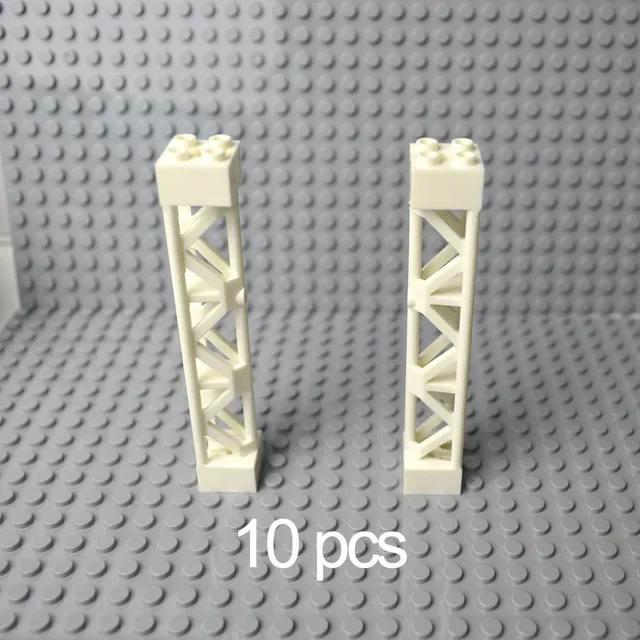 Building Blocks Imitating Steel Structure Suspension Bridge MOC 95347 Pillars DIY Assembly Railway Track Support Bracket