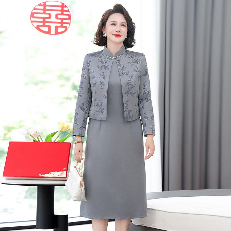 

Элегантное платье-двойка для женщин среднего возраста – Шикарный и повседневный стиль 3XL