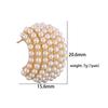Hot Sale Luxury Jewelry Pearl C-shaped Earrings Korean Fashion Design Women's Earrings