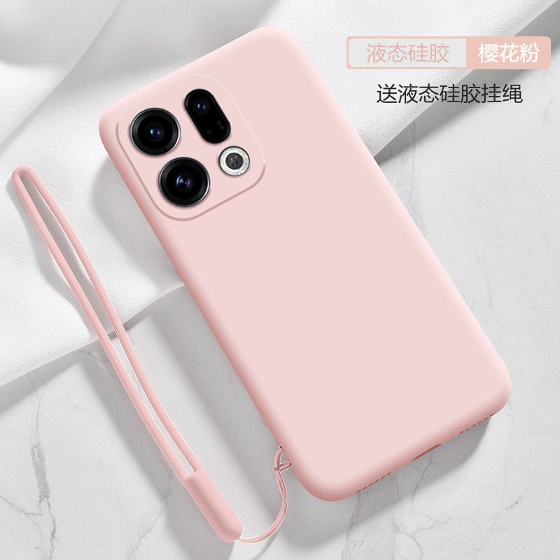 Vloeibaar Siliconen Lanyard Ringhouder Hoesje Voor OPPO Find X9 Pro Lens Camera Beschermende Telefoonhoes Voor OPPO Find X9Pro