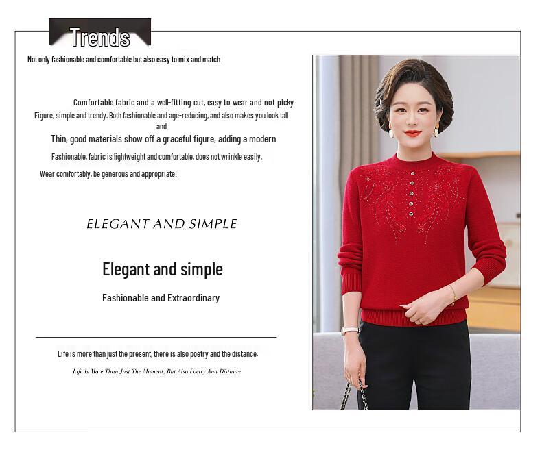 YUZHAOLIN Women's Autumn/Winter Mock Neck Warm Sweater