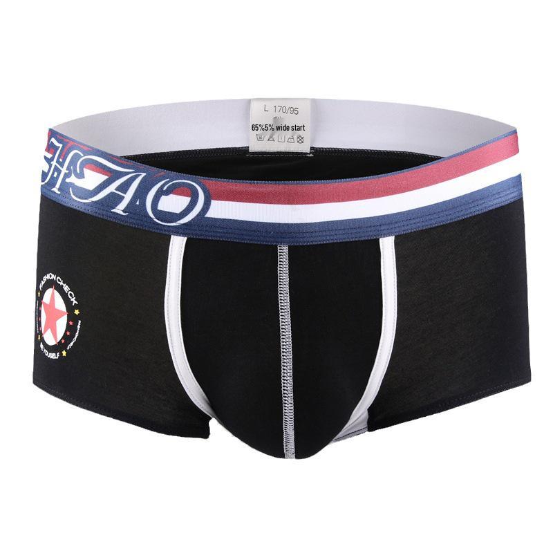 Topyard Men's Low Waist Cotton Boxer Briefs - Breathable Teen Fashion Print