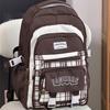 Schoolbagins Solid Color Backpack Women's 1011 New College Student Class Backpack Commuter Drawstring Bag Cover Casual School Bag Women