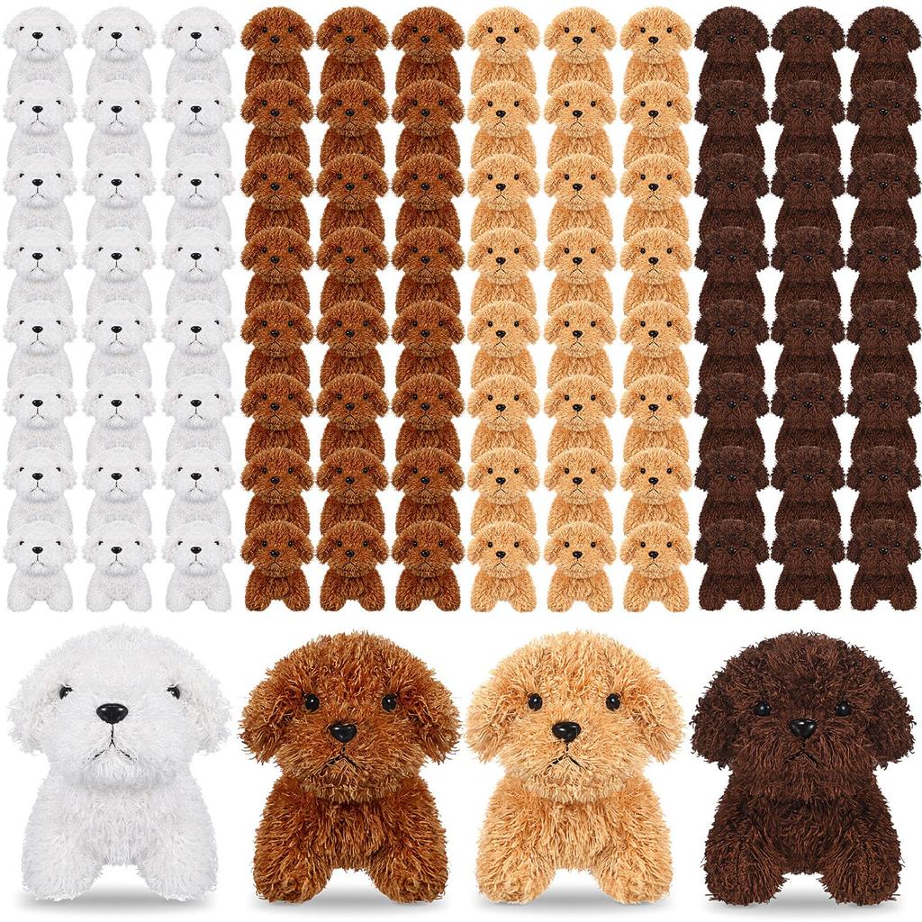 Teddy Dog Plush Toys 4.72 Inch Stuffed Puppy Dogs Mini Plush Dogs for Adopt a Puppy Party Favors Christmas Baby Shower Birthday