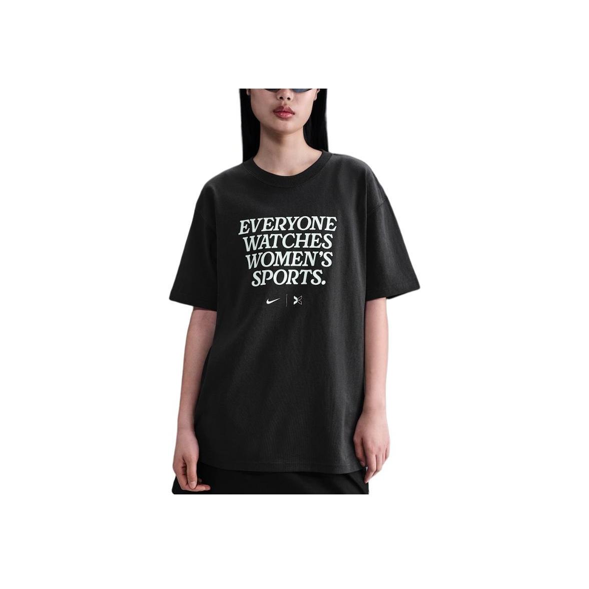 Nike X Вместе Коллаборация SS25 Все Смотрят Спортивная Мода Удобная Универсальная Футболка с Коротким Рукавом Унисекс Топы Черный IM0560-045 L