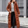 2026 Winter Thick Warm Zip Up Parkas Padded Jacket Korean New Women Clothing Casual Hooded Long Coat Female Down Cotton Outwear