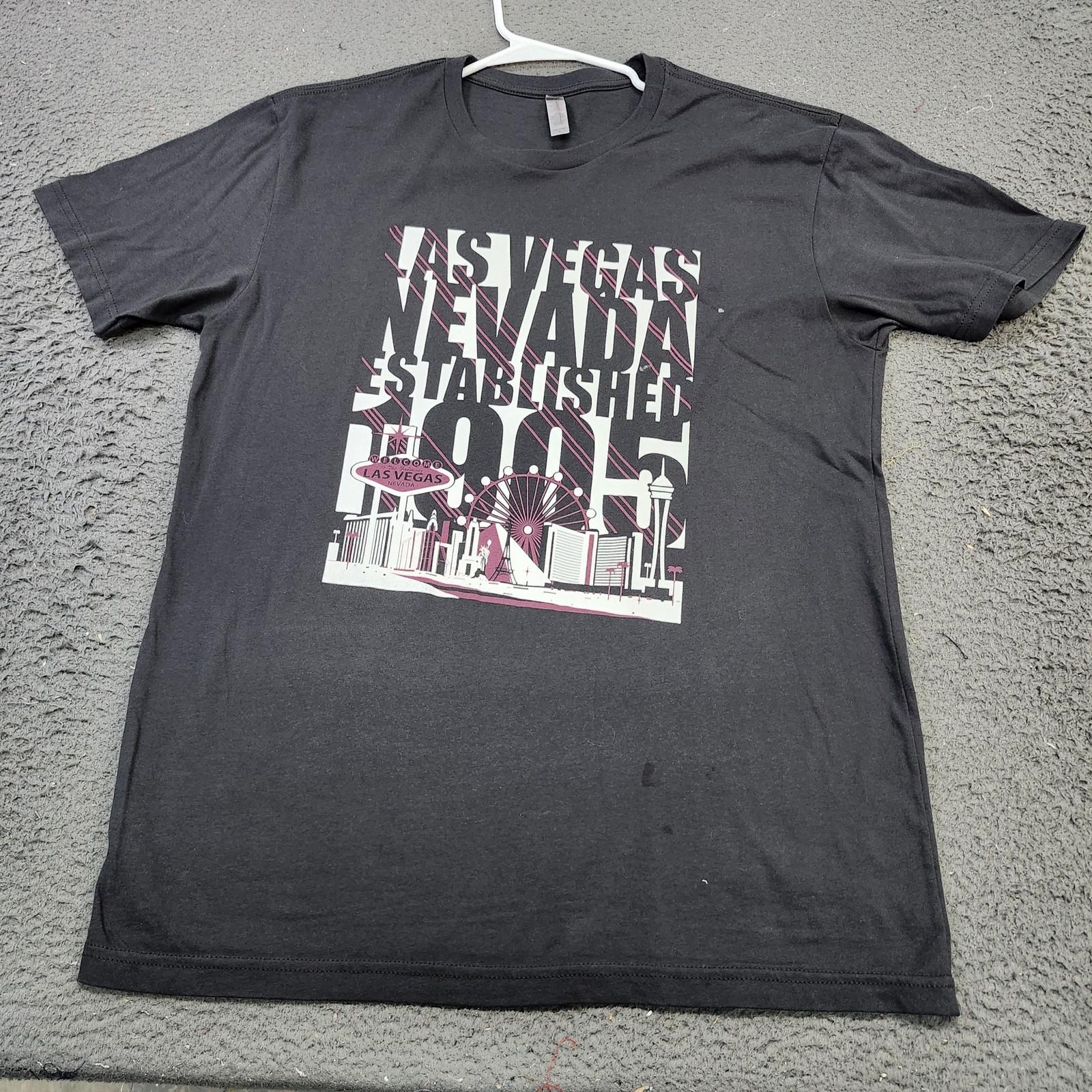 Las Vegas Nevada Shirt Mens Large Gray Established 1905 Graphic Tee Travel City Unisex T-Shirt M
