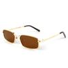 Retro small frame square sunglasses, popular among female influencers, hip-hop style, unique design, UV protection, fashionable and trendy eyewear