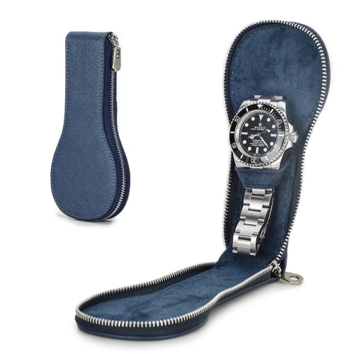 

Семейный чехол для часов Contact, Коробка для хранения 1 часов для использования в помещении, Роскошный ударопрочный чехол для хранения для путешествий, деловых поездок и многого другого, Кожа Saffiano