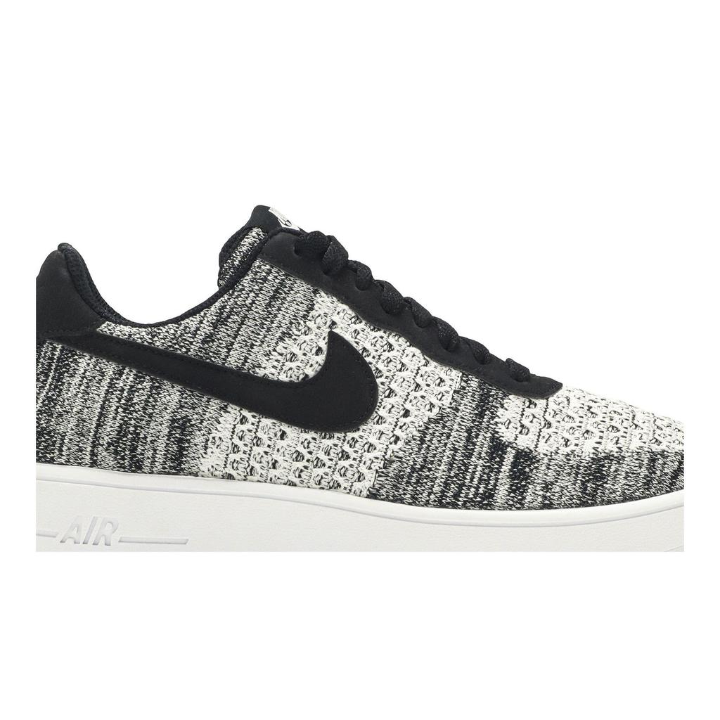 Nike Air Force 1 Flyknit Low 2.0 'Oreo' (Unisex) Black / Pure Platinum-Black-White Skate Shoes AV3042 001