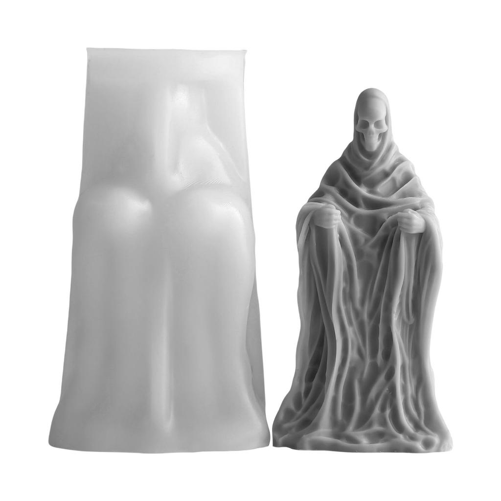 Halloween Skull Silicone Mold For Candle Soap Crafting Reusable Flexible Detailed Design Easy Release Non Toxic Eco Friendly Material