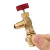 R410A Copper Flow Control Valve for Refrigerant Charging Hose Red Knob