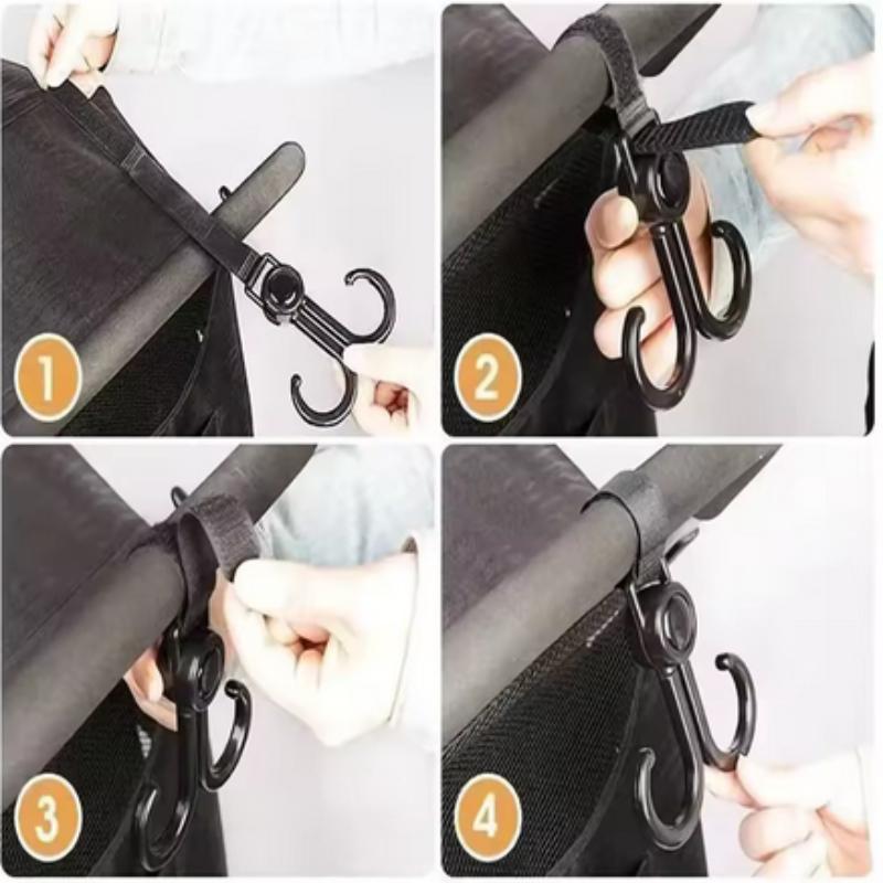 1/2/3/4/5PCS Rotatable Baby Stroller Double Hook Multifunctional Baby Stroller Hanging Hooks Bicycle Electric Motorcycle Hooking