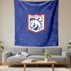 Ipswich Town Horse Emblem On Blue Patterned Tapestry Decorative Wall Hanging, Home Bedroom Living Room Decor