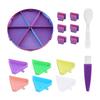 Beads Embroidery Tool Set Polylactic Acid Round Tray for Fast Sifting Multiple Use in Handcraft
