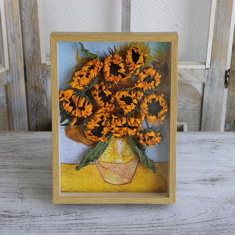Sunflower Teddy Dried Flower Bouquet - Yunnan Natural Air-Dried Arrangement for Living Room Decor