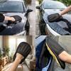 Car Wash Sponge Gloves Microfiber Soft Thickened Car Wash Supplies Rag Universal Home Kitchen Glass Cleaning Accessories Gloves