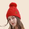 Winter Women's Casual Ski Cap, with a Fleece Lining Inside, a Soft and Thick Knitted Cap