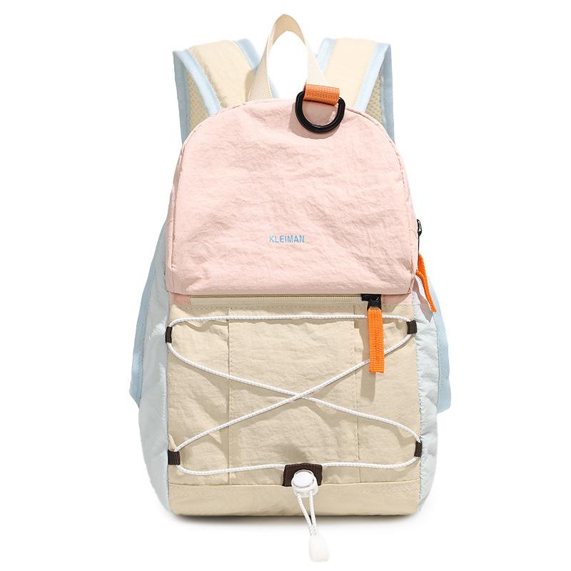 Schoolbag Mini Contrast Color Backpack Outdoor Lightweight Small Backpack Sports Climbing Mountaineering Bag Women's Spring Outing Tooling Style