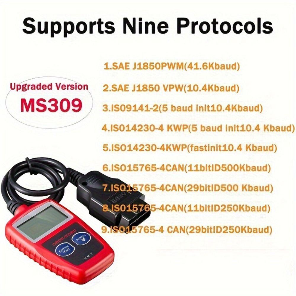 OBD2 Car Fault Diagnosis Instrument Universal Car Fault Code Reader  Emission Monitor Status