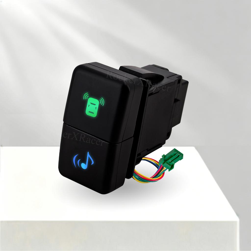 Dual Key Button Green Blue LED Switch With Wire 23.5x43mm OEM Dash Mount For Honda Civic Accord Odyssey CR-V FIT Car Accessories Battery Switches5