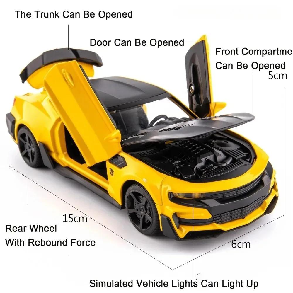 1:32 Scale Camaro SS Model Sports Car Toy Sound Light Doors Opened Alloy Diecast Vehicles Models Toys Home Decoration Presents